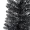 6ft. Pre-Lit Black Tinsel Artificial Tree, Clear Lights